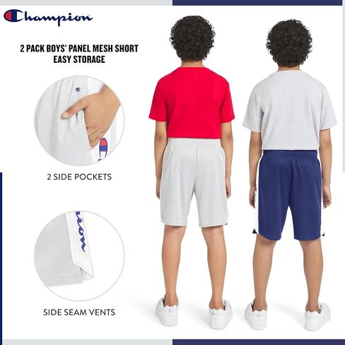 Champion Boys Shorts 2 Pack Mesh Basketball Shorts for Boys Athletics in Kuwait