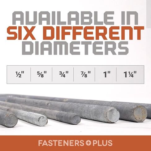 1-1/4"-7 x 18 L-Bolt Concrete Anchor Bolt - Plain Finish by Conquest Fasteners in Kuwait