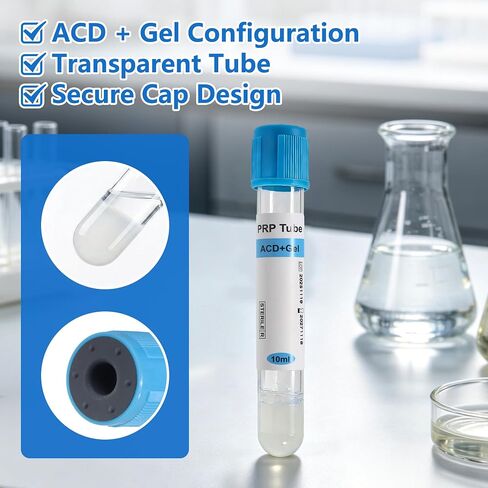 10mL PRP Tubes with ACD & Separation Gel, 10 Pack | ACD and separation gel support efficient sample preparation and consistent processing performance. in Kuwait