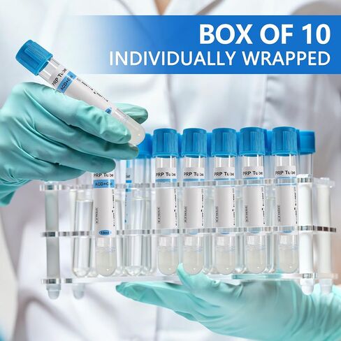10mL PRP Tubes with ACD & Separation Gel, 10 Pack | ACD and separation gel support efficient sample preparation and consistent processing performance. in Kuwait