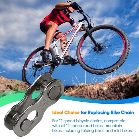 4 Pairs 12 Speed Bike Chain Universal Bicycle Missing Link 12 Speed Bike Chain Master Link for Steel Bicycle Chain Reusable Components & Parts for Mountain Bikes, Road Bikes (12 Speed) in Kuwait