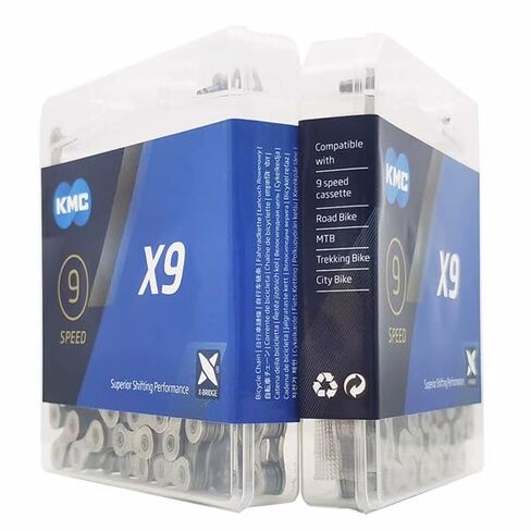 سلسلة دراجات KMC X9 ذات 9 سرعات من سلسلة X | متوافق مع Shimano وSRAM وCampagnolo وجميع الأنظمة الرئيسية in Kuwait