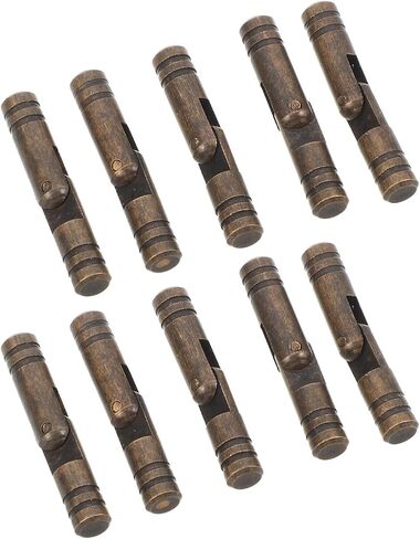 10pcs Brass Cylinder Concealed Fixed Hinge for Wooden Box and Trinket Boxes Recessed Installation Sturdy Black Metal Hardware for Home Furniture Applications in Kuwait