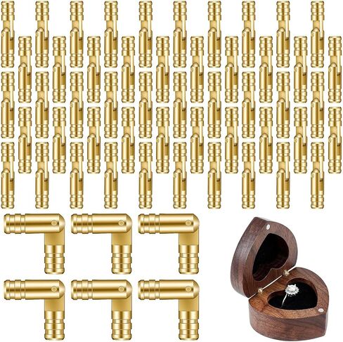 50pcs Compact Metal Cask Hinges 4x20mm Strong Designs Concealed Hinges for Jewelry Boxes Small Box Projects & in Kuwait