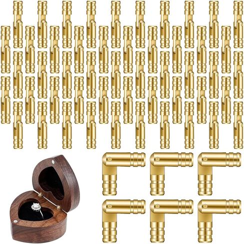 50pcs Compact Metal Cask Hinges 4x20mm Strong Designs Concealed Hinges for Jewelry Boxes Small Box Projects & in Kuwait