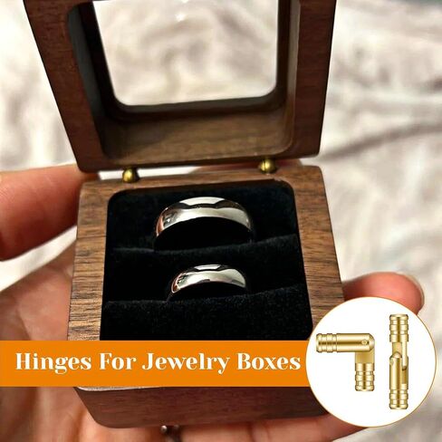 50pcs Compact Metal Cask Hinges 4x20mm Strong Designs Concealed Hinges for Jewelry Boxes Small Box Projects & in Kuwait