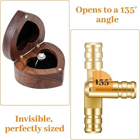 50pcs Compact Metal Cask Hinges 4x20mm Strong Designs Concealed Hinges for Jewelry Boxes Small Box Projects & in Kuwait