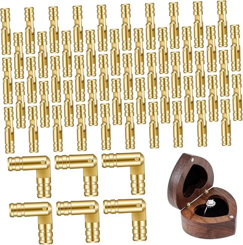 50pcs Compact Metal Cask Hinges 4x20mm Strong Designs Concealed Hinges for Jewelry Boxes Small Box Projects & in Kuwait