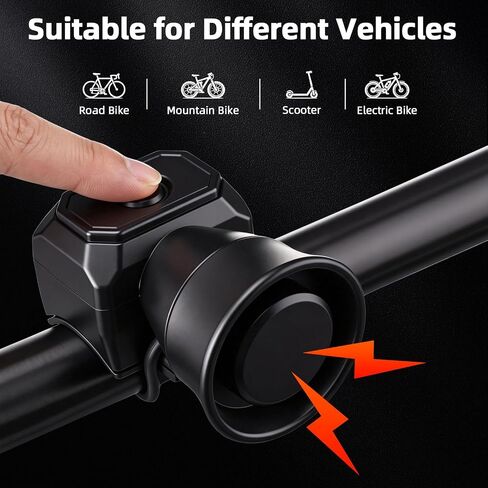 Tallew Electric Bike Horn 120 Db Loud Bike Horn, Bikebell with 3v Button Battery, Easy Installation, Suitable for Mountain Bikes, Electric Bikes, Scooter, Adult Use in Kuwait