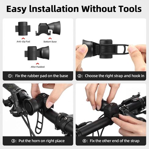 Tallew Electric Bike Horn 120 Db Loud Bike Horn, Bikebell with 3v Button Battery, Easy Installation, Suitable for Mountain Bikes, Electric Bikes, Scooter, Adult Use in Kuwait