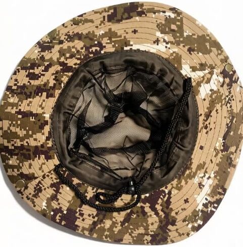 Boonie Sun Hat for Men&Women – Wide Brim Sun Hat with Chin Strap & Grommets – Outdoor Hunting Fishing Hiking Camping Cap – Adjustable Fit (One Size) Camouflage in Kuwait