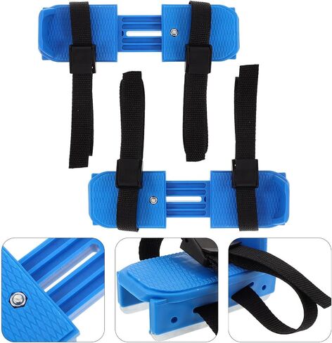 Adjustable Ice Skates with Double Runners and Protective Covers, Plastic Material for Physical Activities and Skiing, Learning Tool with Antifall Feature, 1 Pair in Kuwait