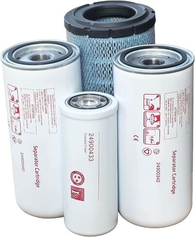 Filter Kit 24900342 (48958235) Oil Separator 24900433 Oil Filter 48958201 Air Filter, Compatible with RS30-37i R30-37i Air Compressor Replacement Part in Kuwait