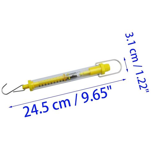 1 PCS Spring Scale Max Capacity 10N/1000g Plastic Tubular Force Gauge with Zeroing and Dual Scale for Classroom Learning Measurement and Interest Experiment Weighing in Kuwait