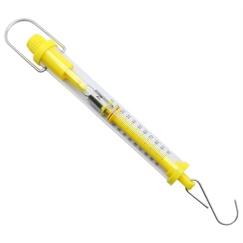 1 PCS Spring Scale Max Capacity 10N/1000g Plastic Tubular Force Gauge with Zeroing and Dual Scale for Classroom Learning Measurement and Interest Experiment Weighing in Kuwait