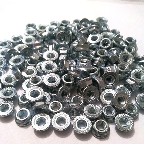 M6-1.0 / 6mm - Class 8 Serrated Hex Flange Nuts DIN Zinc (25) in Kuwait
