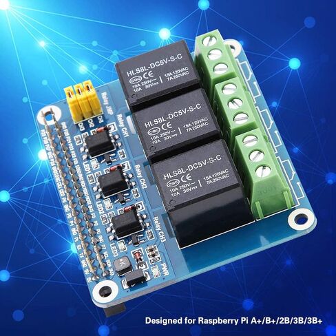 YWBL-WH 3 Channel Relay Expansion Board, Optocoupler Isolation, ≤5A 250V AC Control Module for AB2B/3B Users in Kuwait