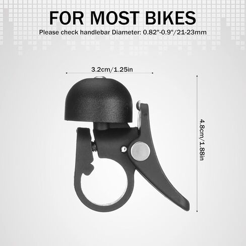 Bike Bells for Adults Bike Bell Loud Sound, Bicycle Bells for Handlebars, Waterproof Holder Fits 0.82''-0.9'' in Kuwait