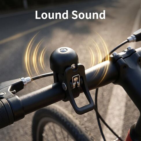 Bike Bells for Adults Bike Bell Loud Sound, Bicycle Bells for Handlebars, Waterproof Holder Fits 0.82''-0.9'' in Kuwait