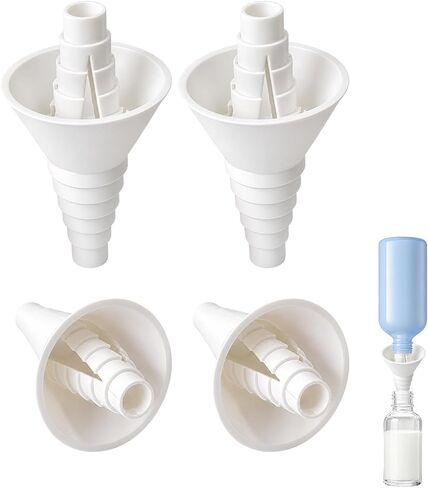 4 PCS Bottle Emptying Kit, Bottle to Bottle Transfer Connector, Bottle Funnel for Liquid Transfer, Efficient Liquid Dispensing Tool, Easy-to-Use Design, Convenient for Various Containers in Kuwait