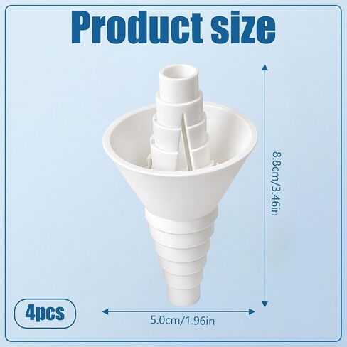 4 PCS Bottle Emptying Kit, Bottle to Bottle Transfer Connector, Bottle Funnel for Liquid Transfer, Efficient Liquid Dispensing Tool, Easy-to-Use Design, Convenient for Various Containers in Kuwait