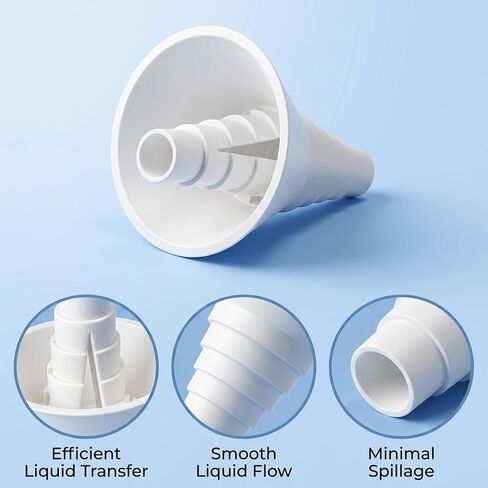 4 PCS Bottle Emptying Kit, Bottle to Bottle Transfer Connector, Bottle Funnel for Liquid Transfer, Efficient Liquid Dispensing Tool, Easy-to-Use Design, Convenient for Various Containers in Kuwait