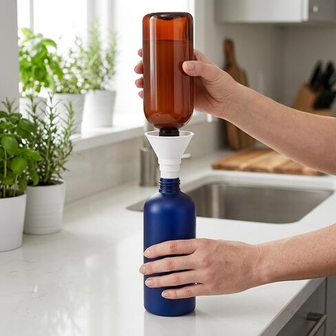 4 PCS Bottle Emptying Kit, Bottle to Bottle Transfer Connector, Bottle Funnel for Liquid Transfer, Efficient Liquid Dispensing Tool, Easy-to-Use Design, Convenient for Various Containers in Kuwait