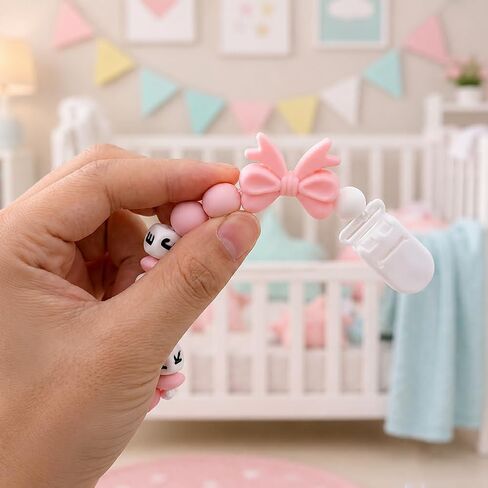 Personalized Stroller Clip with Name for Girls Custom Pacifier Clip with Name in Saudi Arabia