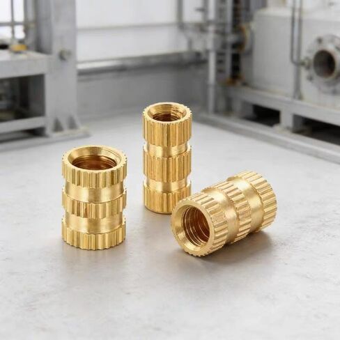 Thread Knurled Brass Nuts,20pc M6 OD 8mm Height:4~20mm Solid Threaded Insert Nut Blind Hole Embedded for Plastic 3D Printing Components(M6*15 * 8mm) in Kuwait