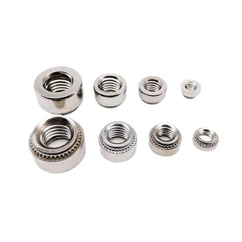 Thread Knurled Brass Nuts,20pcs Thumb Stainless Steel Metric Self-Clinching Nut Insert Rivet Press-Fit Nutsert(M2.50) in Kuwait