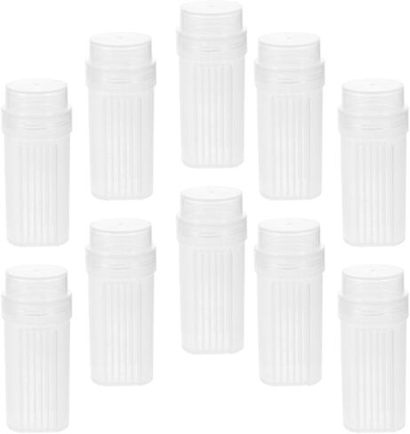 10pcs High Transparency Lab Staining Jars with 5-slide Holder Plastic Containers for Microscope Slides, Heat Resistant and Large Capacity for Laboratory Procedures in Kuwait