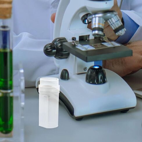 10pcs High Transparency Lab Staining Jars with 5-slide Holder Plastic Containers for Microscope Slides, Heat Resistant and Large Capacity for Laboratory Procedures in Kuwait