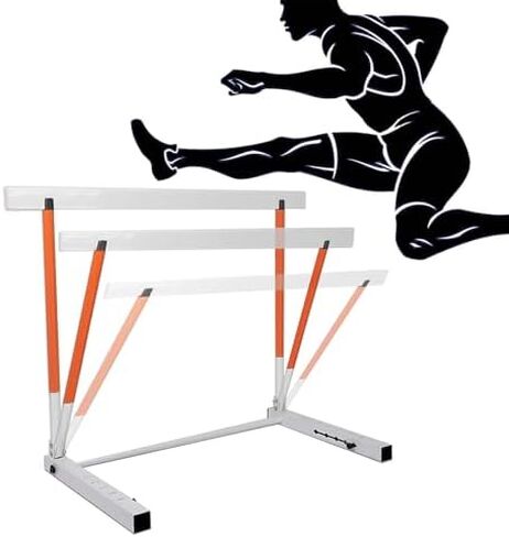 Portable Metal Hurdles for Speed Agility Training - Adjustable 30" to 42" Tall for Adults and Kids - Foldable Design for Track Field Practice in Kuwait