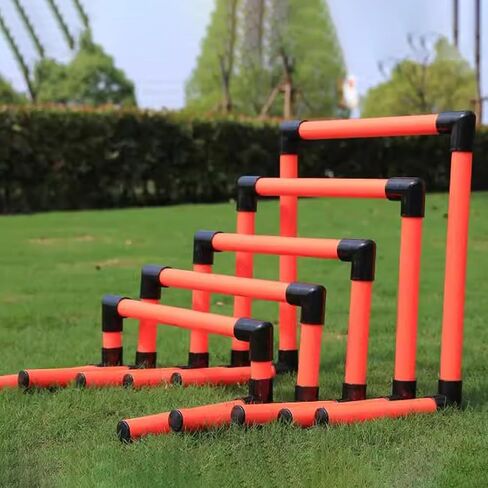 حواجز تدريب محمولة من مادة PVC، 5 ارتفاعات قابلة للتعديل لتعزيز خفة الحركة والثبات مصممة لرياضيي كرة القدم وكرة القدم والمسارات in Kuwait
