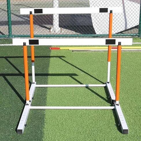 Hurdles Training Equipment - Adjustable Height Agility Poles Set for Outdoor Workout - 5 Piece Set for Track and Field Training in Kuwait