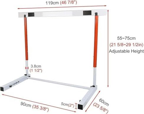 Metal Agility Hurdles - Adjustable Height Track and Field Workout Obstacles - Portable Sport Training Pole Set in Kuwait