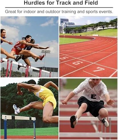 Metal Agility Hurdles - Adjustable Height Track and Field Workout Obstacles - Portable Sport Training Pole Set in Kuwait