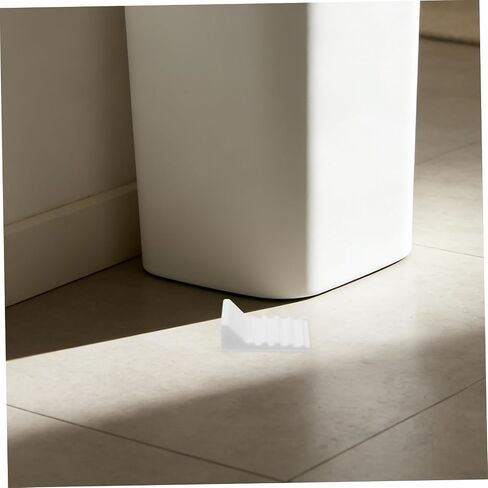 CALLARON 4pcs Silicone Garbage Can Wall Protectors, Reusable Trash Can Bumpers to Prevent Sliding and Wall Damage, White Cushioned Stopper Pads for Kitchen and Office Waste Bins in Kuwait