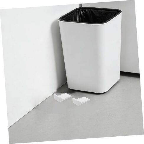 CALLARON 4pcs Silicone Garbage Can Wall Protectors, Reusable Trash Can Bumpers to Prevent Sliding and Wall Damage, White Cushioned Stopper Pads for Kitchen and Office Waste Bins in Kuwait