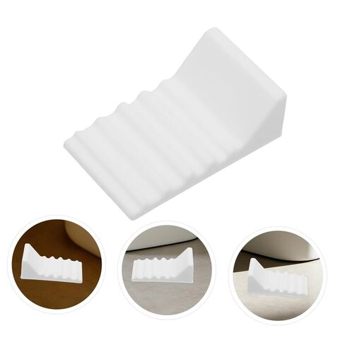 CALLARON 4pcs Silicone Garbage Can Wall Protectors, Reusable Trash Can Bumpers to Prevent Sliding and Wall Damage, White Cushioned Stopper Pads for Kitchen and Office Waste Bins in Kuwait