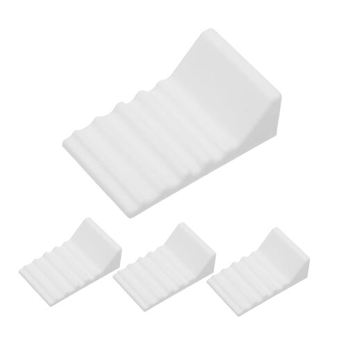 Cabilock 4pcs Self-Adhesive Silicone Trash Can Wall Protectors, Kitchen Garbage Bin Bumpers to Stop Waste Bin Sliding and Prevent Wall Damage, White Cushions for Home and Office Use in Kuwait