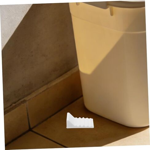 Cabilock 4pcs Self-Adhesive Silicone Trash Can Wall Protectors, Kitchen Garbage Bin Bumpers to Stop Waste Bin Sliding and Prevent Wall Damage, White Cushions for Home and Office Use in Kuwait