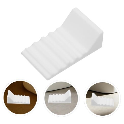 Cabilock 4pcs Self-Adhesive Silicone Trash Can Wall Protectors, Kitchen Garbage Bin Bumpers to Stop Waste Bin Sliding and Prevent Wall Damage, White Cushions for Home and Office Use in Kuwait