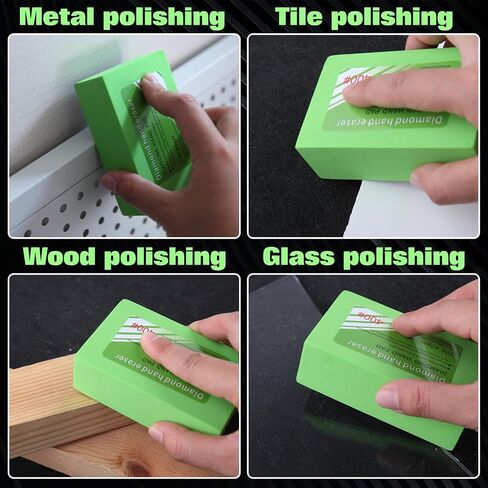 4PCS Diamond Hand Polishing Pads 60/100/200/400 Grit Diamond Sanding Pads Wet and Dry Sanding Block Foam Backing Tile Tools for Tile Glass Stone Marble Granite Ceramics Metal Grinding in Kuwait