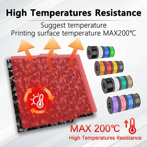 ألياف الكربون + سرير ساخن ماسي من أجل Elegoo Centauri Carbon Build Plate PEI Sheet 260X271mm مزدوج الجوانب أملس PLA لوحة تسخين منصة لـ Elegoo Centauri Carbon/Centauri Carbon 2(PET+PEO) in Kuwait