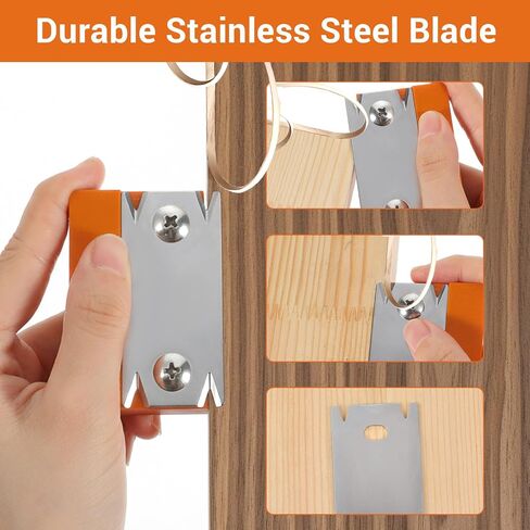 Xindojuz Edge Banding Trimmer & 1 PCS Replacement Blade, Mini Edge Banding Cutter Machine for Woodworking Tools, Hand Edges Corner Planer Bander for Deburring Chamfering and Trimming in Kuwait