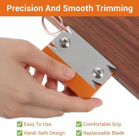 Xindojuz Edge Banding Trimmer & 1 PCS Replacement Blade, Mini Edge Banding Cutter Machine for Woodworking Tools, Hand Edges Corner Planer Bander for Deburring Chamfering and Trimming in Kuwait