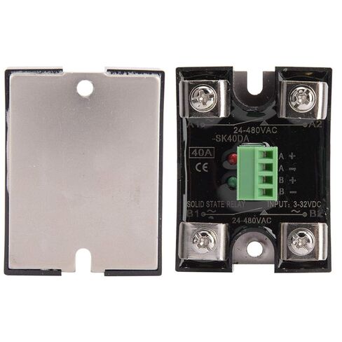 Solid State Relay Dual Channel DC Control Dual Channel AC Single Phase SSR 24-480VAC Solid State Relay 58 x 44 x 28mm(40A) in Kuwait