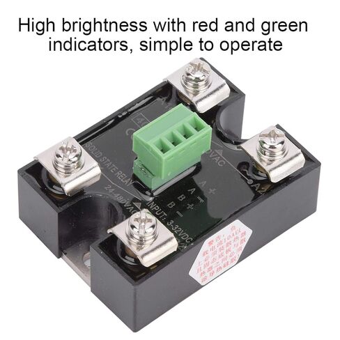 Solid State Relay Dual Channel DC Control Dual Channel AC Single Phase SSR 24-480VAC Solid State Relay 58 x 44 x 28mm(40A) in Kuwait