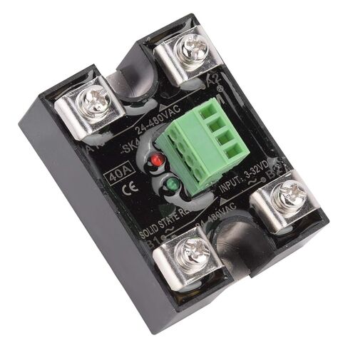 Solid State Relay Dual Channel DC Control Dual Channel AC Single Phase SSR 24-480VAC Solid State Relay 58 x 44 x 28mm(40A) in Kuwait